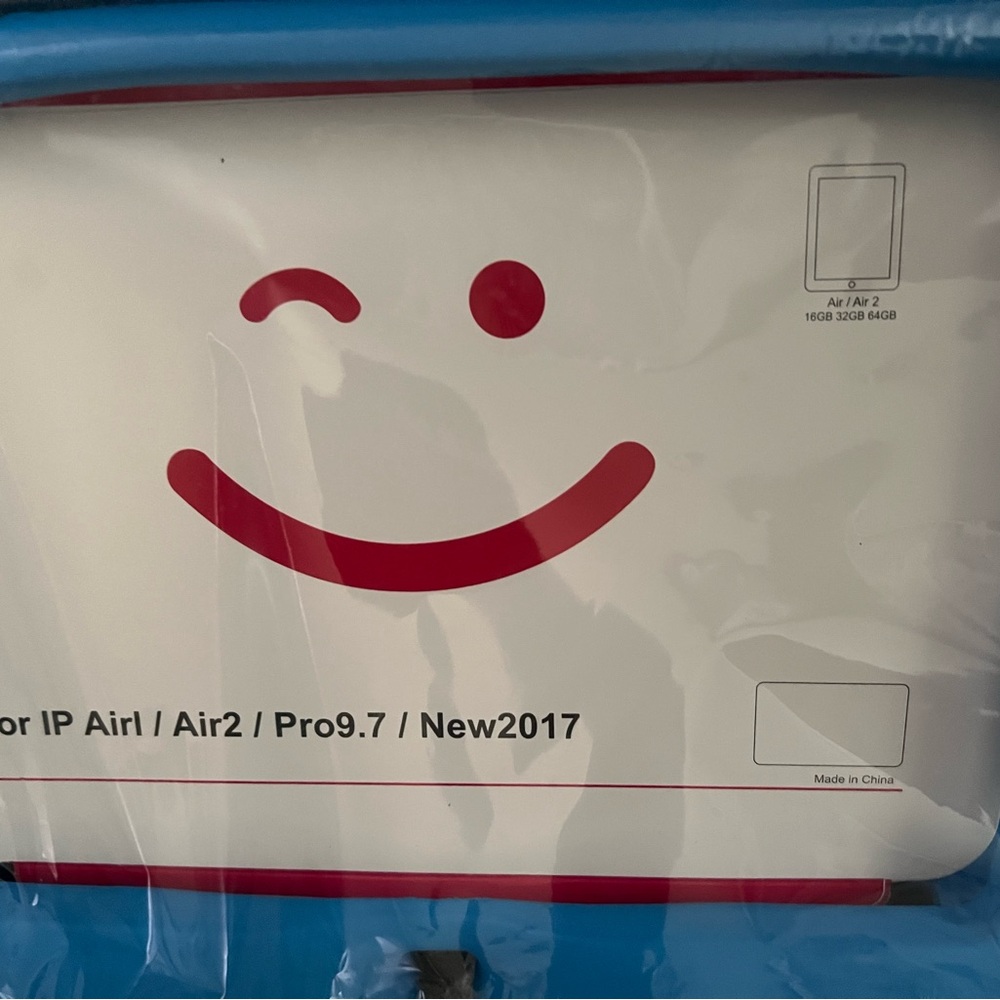 Blue Smiley Face Tablet Cover